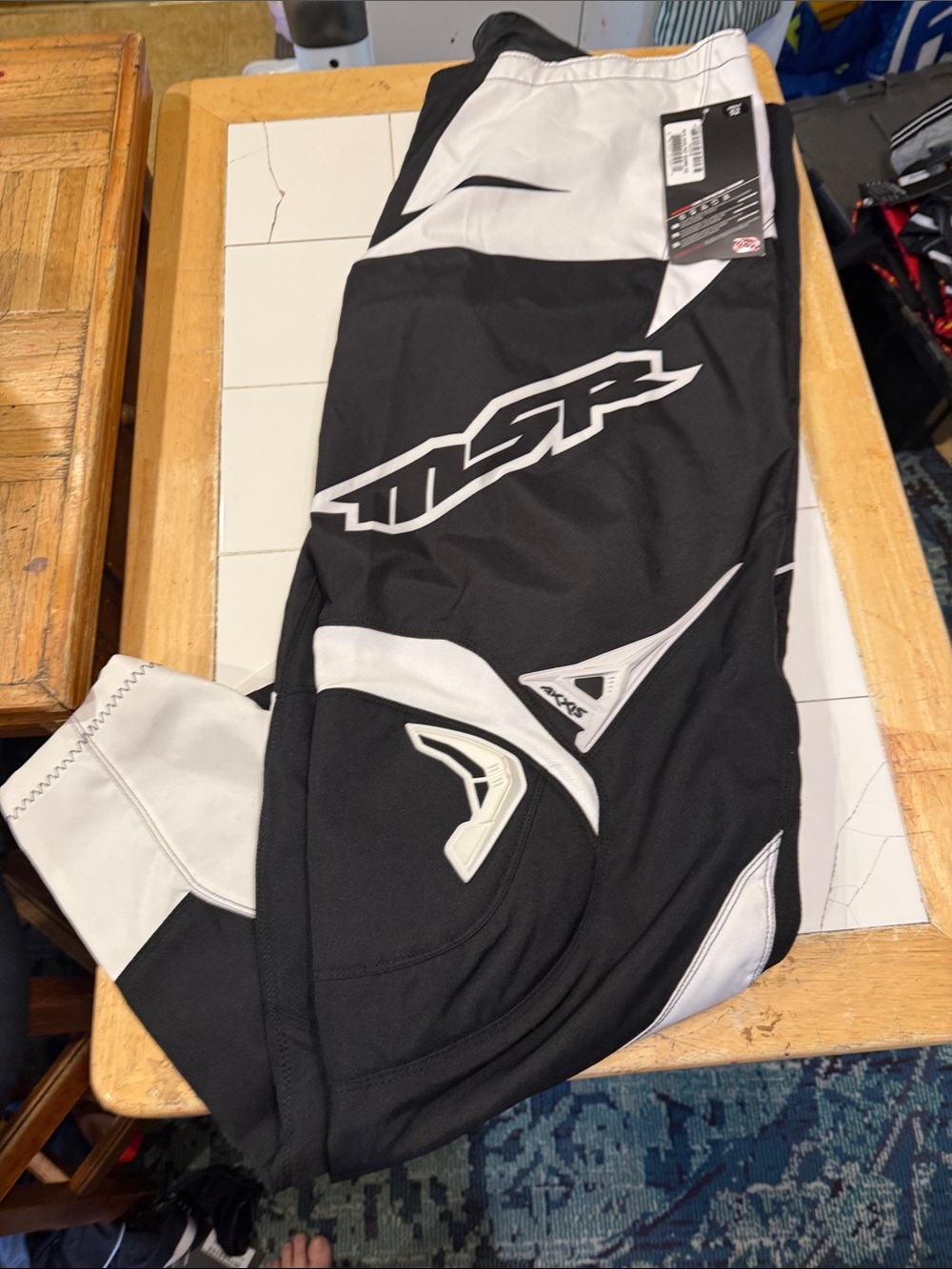 MSR Black and White motocross pants